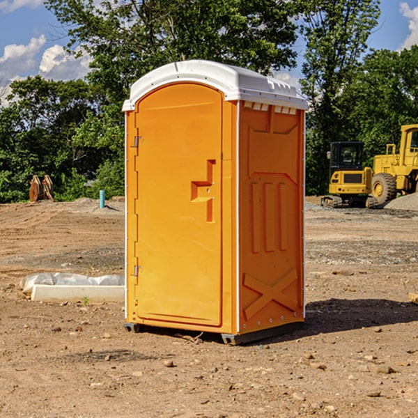 how often are the porta potties cleaned and serviced during a rental period in Sherburn